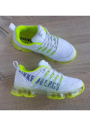 Белые кроссовки сетка dirk bikkembergs junior 35-36 размер