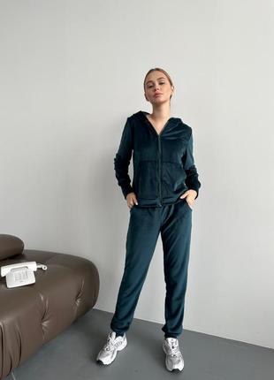 Костюм женский спортивный теплый, велюр на меху xs/s/m/l/xl серый, черный, зеленый