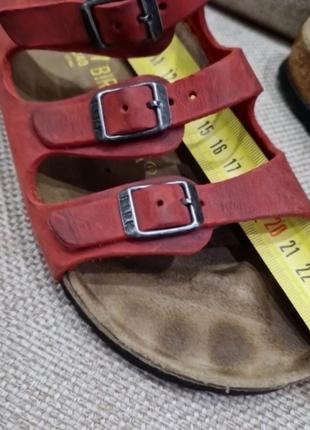 Кожаные ортопедические шлепанцы на пробку birkenstock/ разм.38 оригинал7 фото