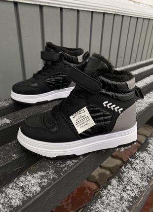 Зимові хайтопи на дівчинку, дитяче взуття зима, кросівки, черевики