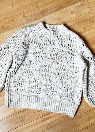 Ажурна кофта з шерстю і мохером