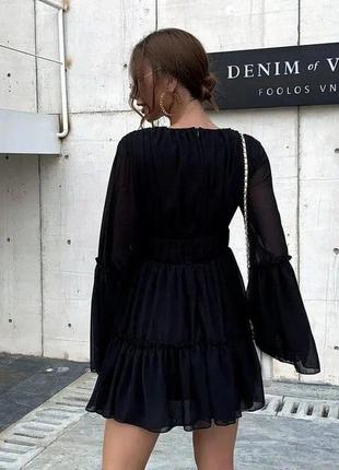 Шифонова чорна сукня miss ord5 фото