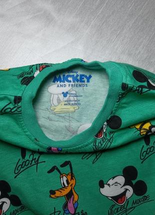 Детская футболка. футболка детская микки маус (mickey mouse) зеленая3 фото