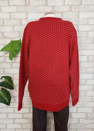 Новый нарядный новогодний свитер в красном цвете с оленем и обьемным носом, размер хл-2хл2 фото