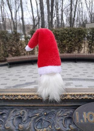 Пара скандинавських новорічних гномів, дід мороз та снігурка, інтер'єрна іграшка ручної роботи