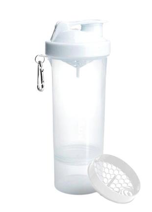 Шейкер спортивный smartshake slim 500ml pure white 500ml