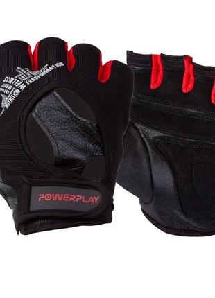 Перчатки для фитнеса и тяжелой атлетики powerplay 2222 черные l
