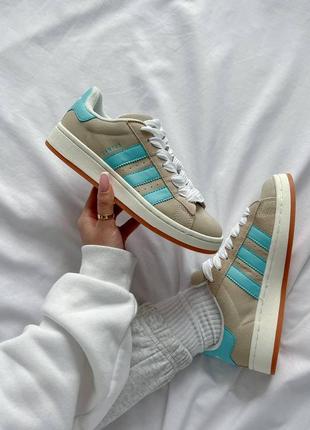 Кроссовки женские adidas campus beige blue