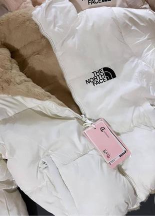 Куртка жіноча тепла з хутром зимова коротка без капюшона утеплена на зиму базова...