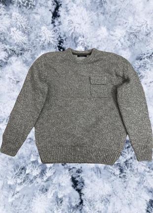 Шерстяной свитер mcneal оригинальный серый