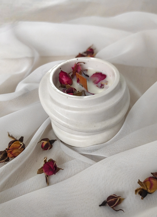 Свеча кольцо с декором candle ring, с декором