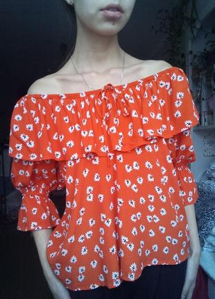 Красивая блузка с открытыми плечами, праздничная блуза свободная, кофточка, кроп топ5 фото