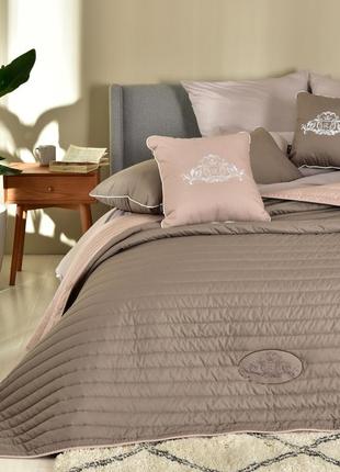 Покрывало стеганое двусторонее royal tm ideia 220х240 см серый/беж