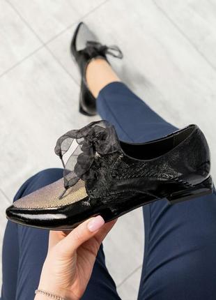 Люкс элитная коллекция туфли кожаные на завязках бантиком6 фото
