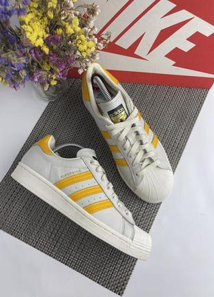 Оригинальные новые кожаные кроссовки adidas superstar