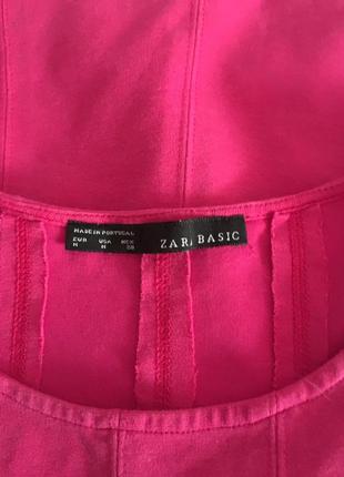 Женское розовое платье zara / жіноча рожева коротка сукня 3