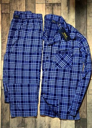 Чоловіча брендова піжама для сну та дому polo ralph lauren в синьому кольорі розмір l2 фото