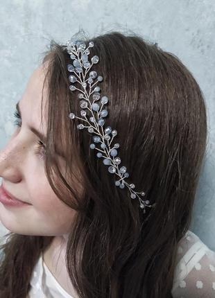 Венок нежно голубой