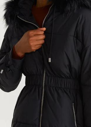 Куртка пуховик зима чорна жіноча mango2 фото