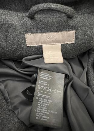 Вовна,сіре пальто,полупальто,батал,великий розмір,h&m,zara,massimo dutti,4 фото