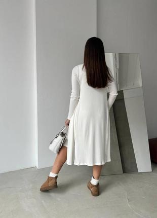 Костюм кардиган + сукня малина, сірий, молоко 42-44, 46-4810 фото