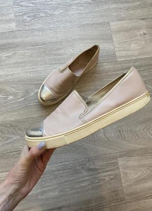 Кеды слипоны мокасины stradivarius 40