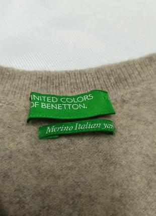 ✅вовняний пуловер/benetton-merino italian yarn2 фото