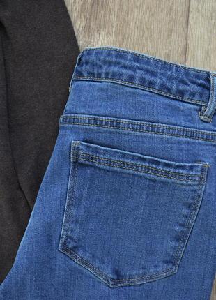 Плотные новые качественные джинсы esmara, высокая посадка, джинс зимний, необработанный низ7 фото