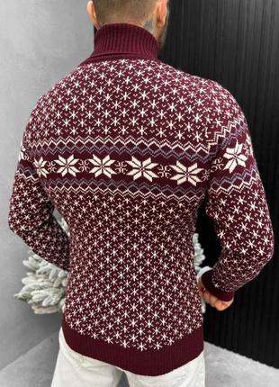 Новогодний свитер вязаный5 фото