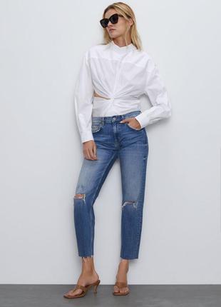 Синие джинсы zara