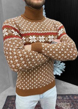 Новогодний свитер вязаный2 фото