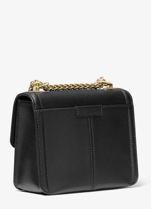 Sonia small leather shoulder bag black michael kors3 фото