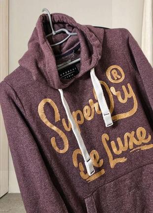 Утеплена толстовка superdry на баєчці з капюшоном5 фото