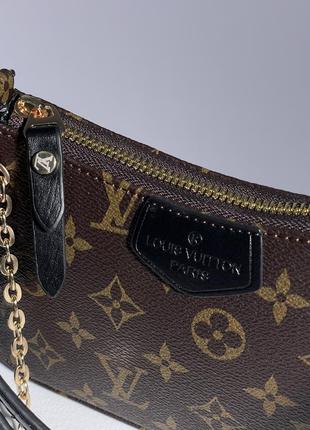 Невелика дуже стильна коричнева сумочка з еко шкіри бренду louis vuitton5 фото