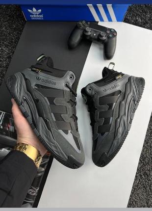 Хит! мужские зимние кроссовки ботинки adidas originals niteball men’s gray black адидас нейтбол