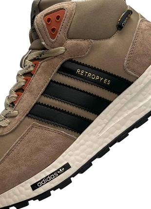 ❄️ зимние мужские кроссовки adidas originals retropy e5 sand black fur❄️7 фото