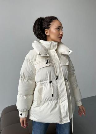 Крутая куртка парка женская молодежная, утепленная синтепоном 🤌🩷8 фото