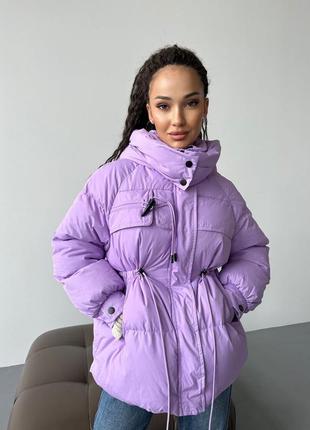 Крутая куртка парка женская молодежная, утепленная синтепоном 🤌🩷9 фото