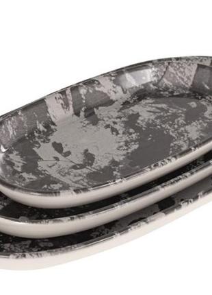 Набор блюд alba ceramics graphite 10x17см 14,5x25см 17x30см (769-020)