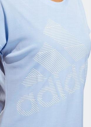 Футболка женская adidas badge of sport, голубой5 фото