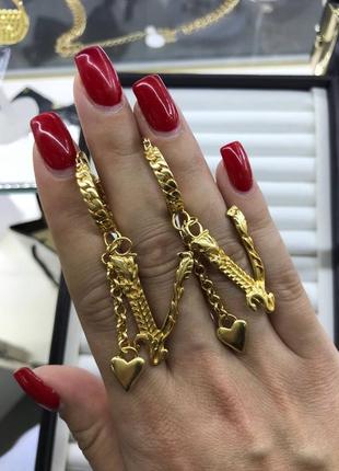 Брендові сережки versace у позолоті
