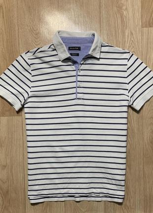 Massimo dutti striped поло футболка