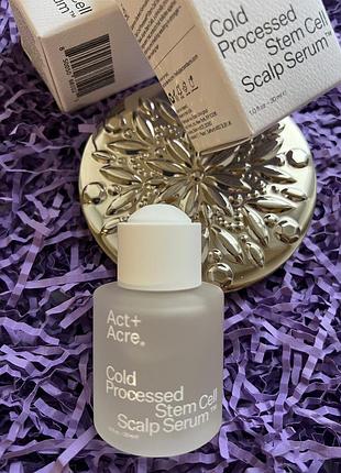 Сыворотка для кожи головы со стволовыми клетками act+ acre cold processed®stem cell scalp serum, 30ml