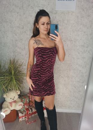 Платье люрекс тонкие бретели вечерняя