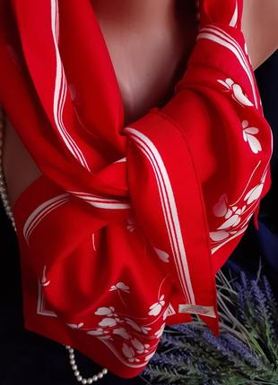St. michael (made in italy)! ❤ винтаж! италия шарф легкий воздушный палантин шейный платок клевер6 фото