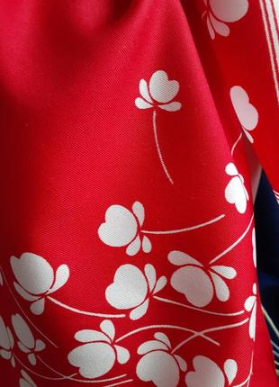 St. michael (made in italy)! ❤ винтаж! италия шарф легкий воздушный палантин шейный платок клевер8 фото