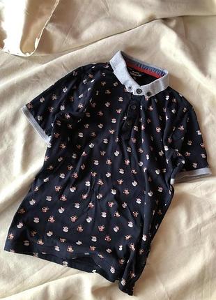 Футболка на хлопчика , поло , новорічна футболка , різдвяна футболка 6/7 років