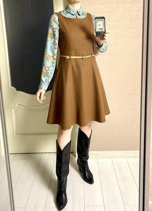 Сарафан из теплой костюмной ткани