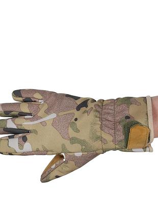 Тактические зимние перчатки softshell мультикам s