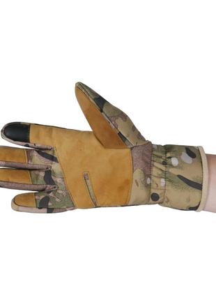 Тактические зимние перчатки softshell мультикам s
